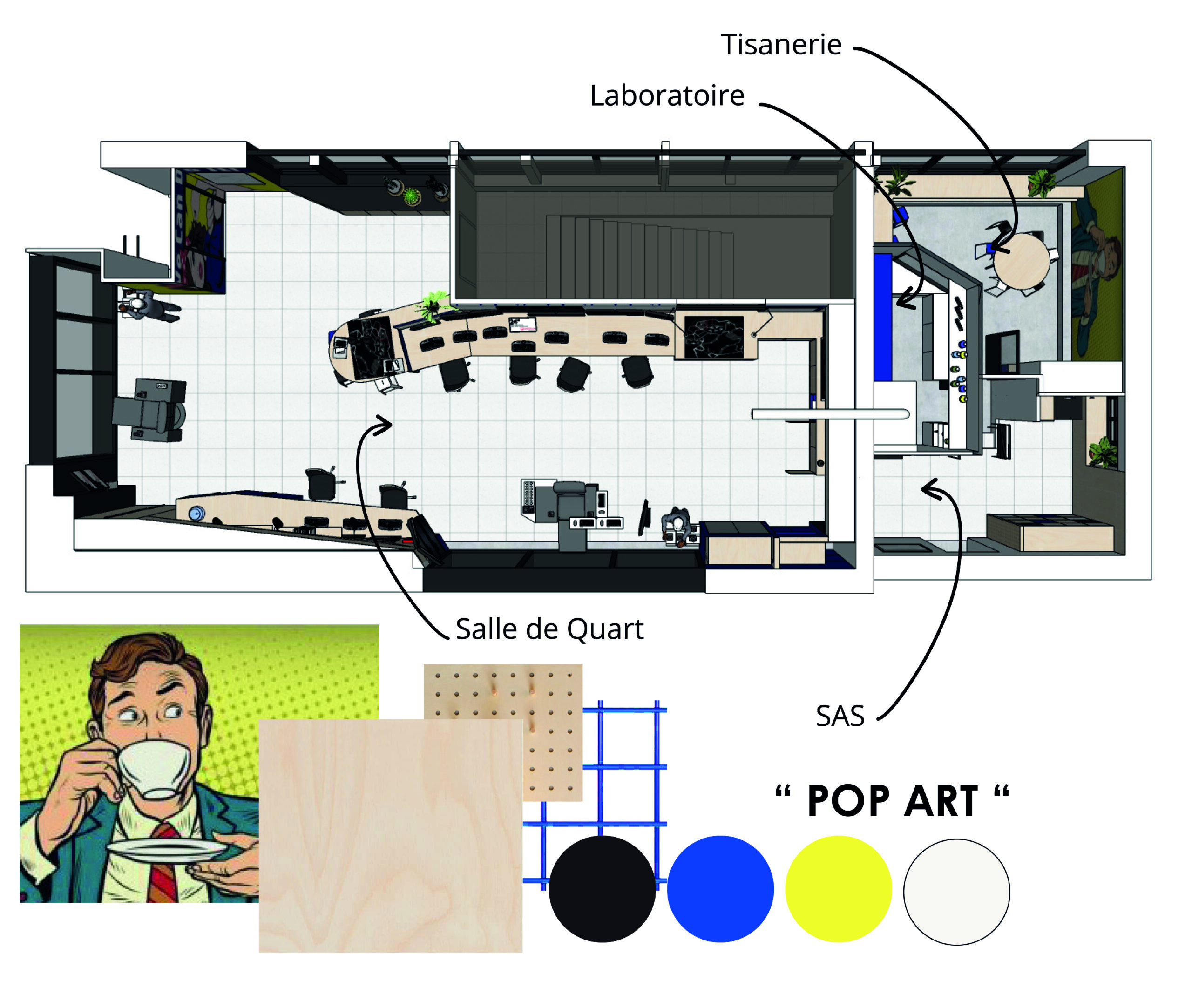 aménagement d'une salle de quart