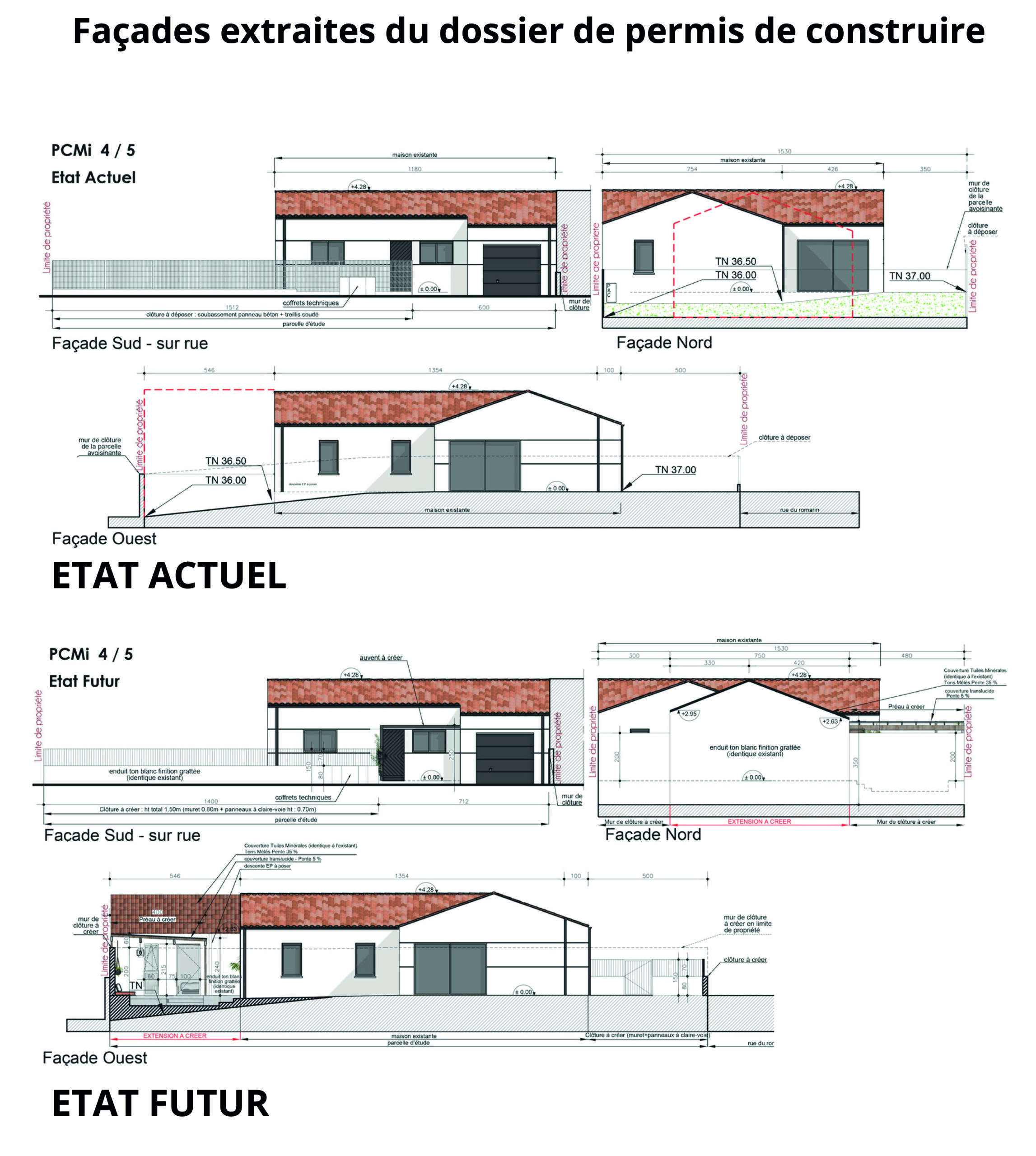 extension et surélévation d'une maison en bord de mer