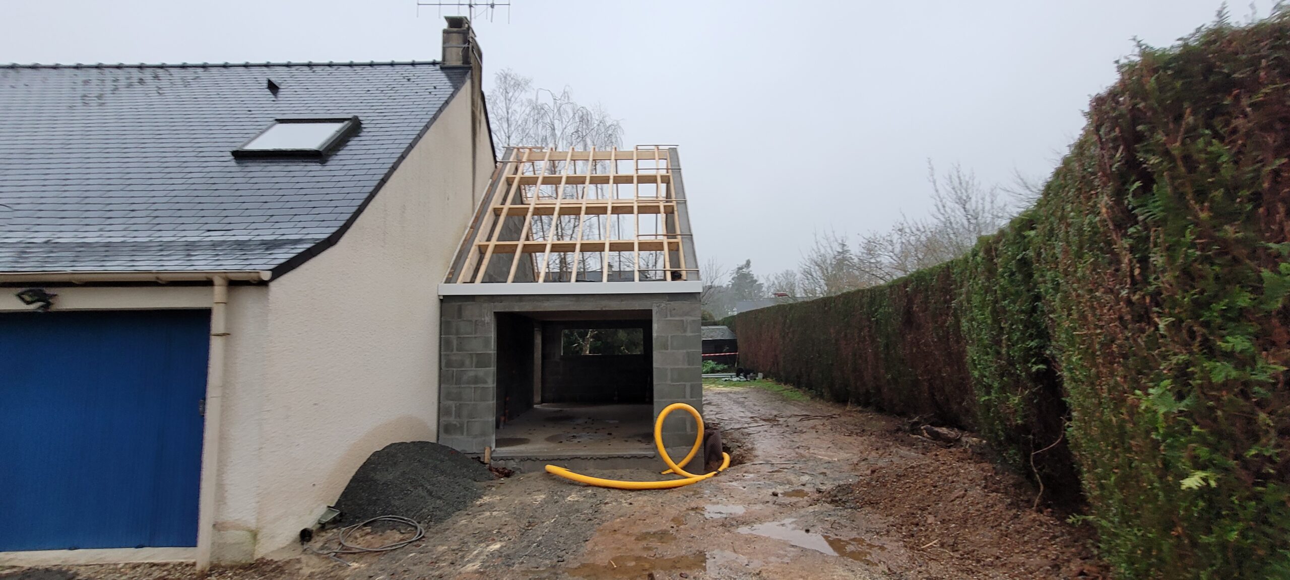 Extension garage et rénovation cuisine et pièce de vie