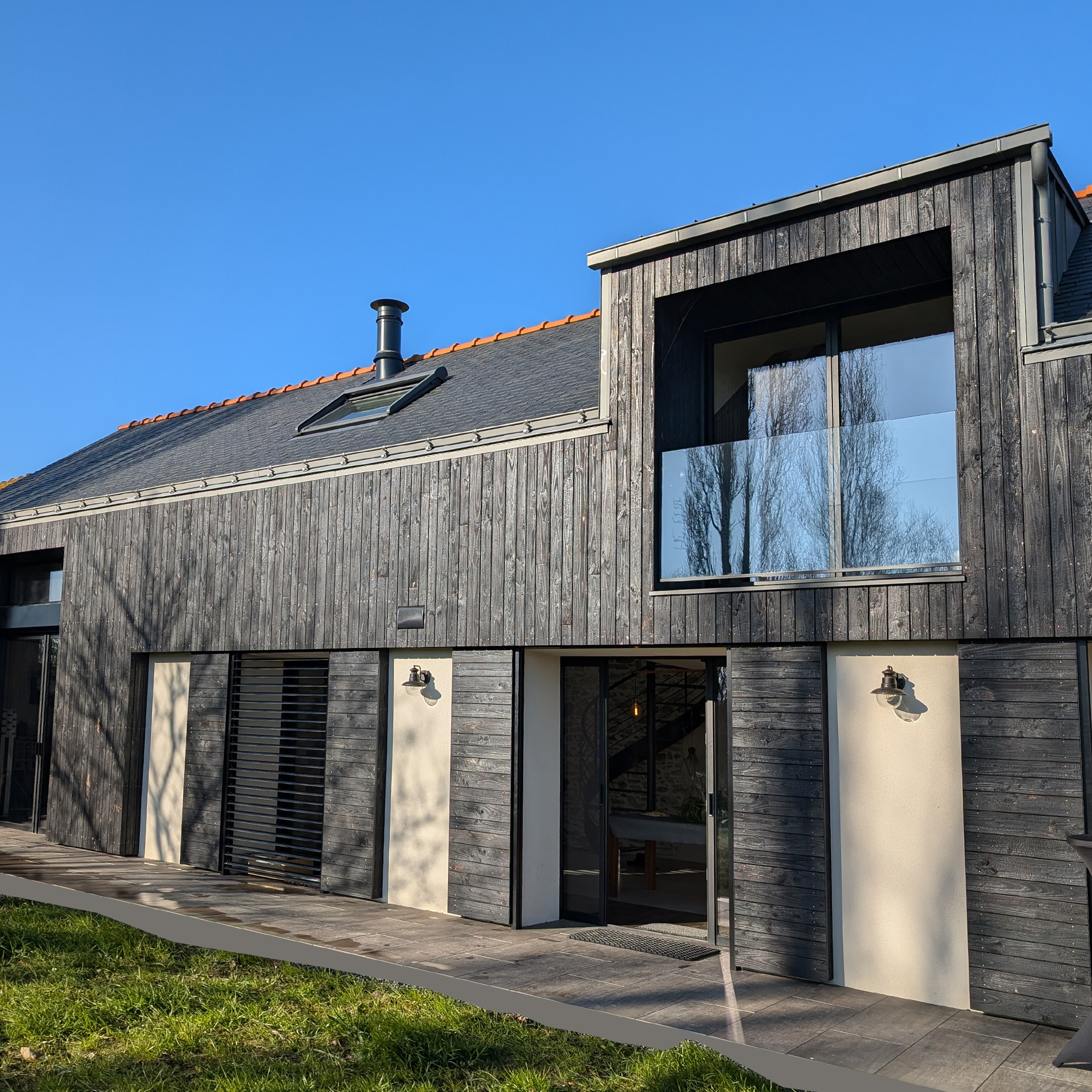 Réaménagement intérieur complet d'une ancienne maison pierre