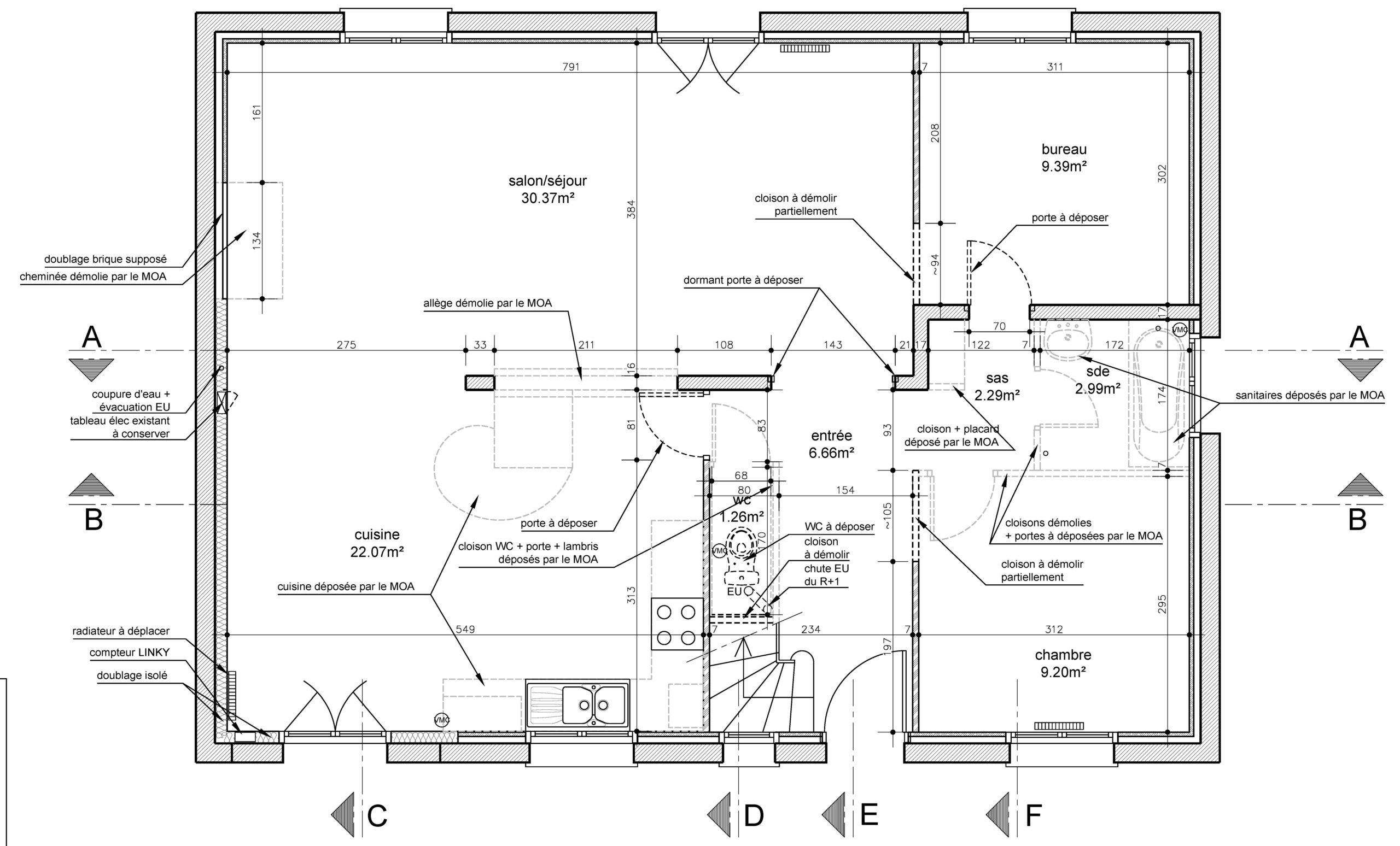 rénovation cuisine et pièce de vie